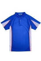設計衫則白色撞色寶藍色男裝Polo恤      訂製橙色印花Polo恤     牛角袖    擲球運動    P1518